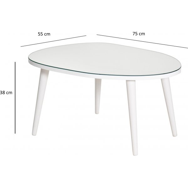 Gusto sohvapöytä 75 x 55 cm - Valkoinen Gusto sohvapöytä 75 x 55 cm - Valkoinen