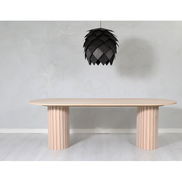 PiPi soikea ruokapyt 240 cm - Whitewash