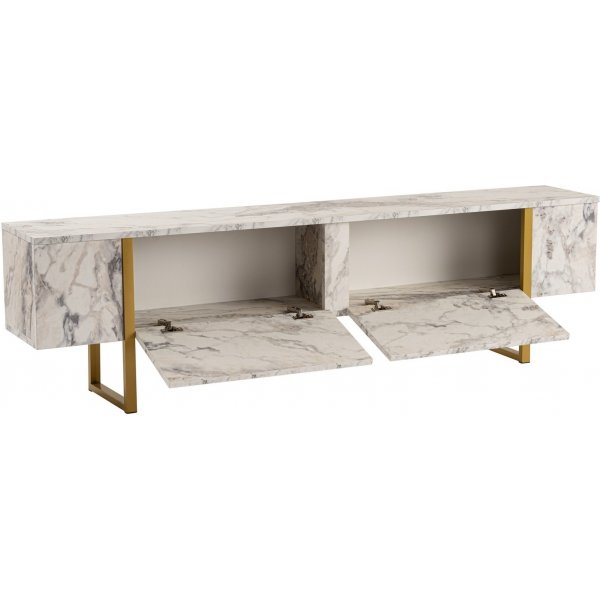 Serenity TV-taso - Valkoinen marmori/kulta Serenity TV-taso - Valkoinen marmori/kulta