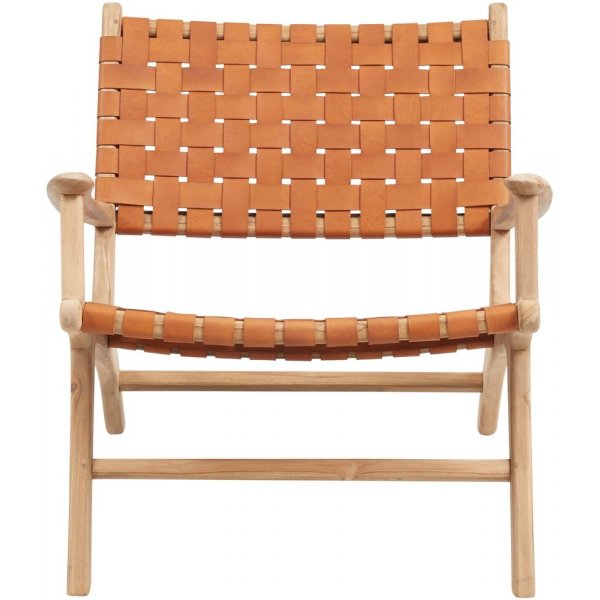 Linnea nojatuoli - konjakki / teak