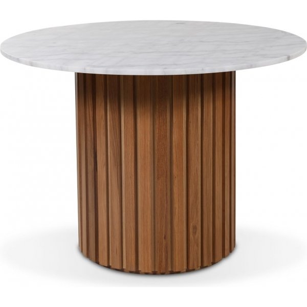 Matisse pyre marmorinen ruokapyt D105cm - Tammi / marmori (valkoinen)