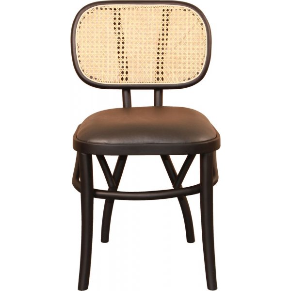 Sikn�s tuoli - Musta/rottinki