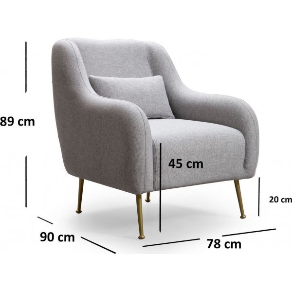 Sevillan nojatuoli - harmaa Sevillan nojatuoli - harmaa