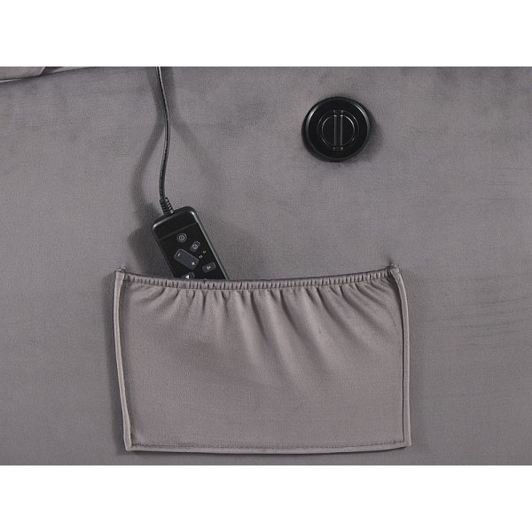 Pegaz lepotuoli hierontatoiminnolla - Harmaa sametti Pegaz lepotuoli hierontatoiminnolla - Harmaa sametti