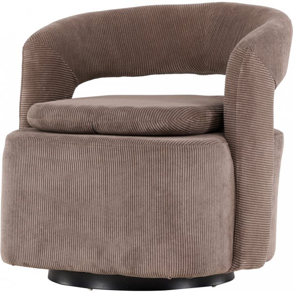 Laurel-nojatuoli - Ruskea vakosametti Laurel-nojatuoli - Ruskea vakosametti