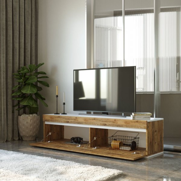 Tulevaisuuden mediapenkki 3 - mänty/valkoinen Tulevaisuuden mediapenkki 3 - mänty/valkoinen