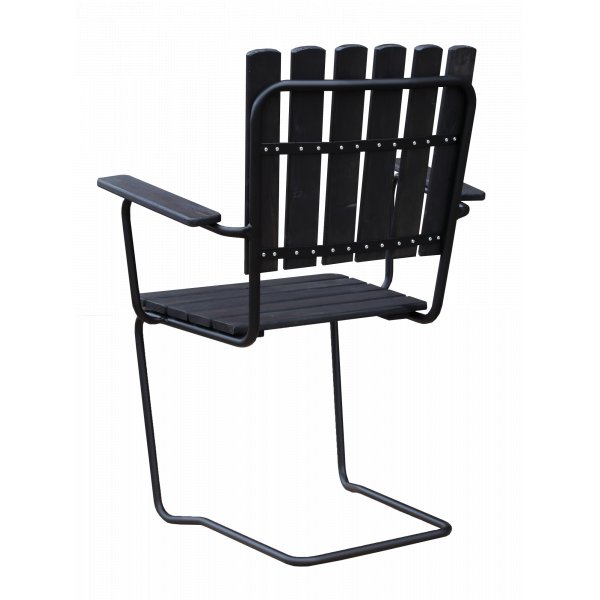 Ulkotuoli Vaxholm jousiteräksestä - Musta Ulkotuoli Vaxholm jousiteräksestä - Musta