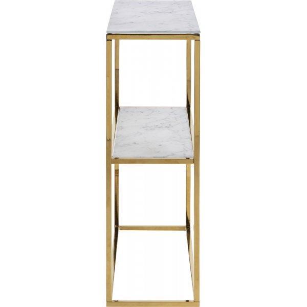 Alisma konsolipöytä 79,5 cm - Valkoinen marmori/kulta Alisma konsolipöytä 79,5 cm - Valkoinen marmori/kulta