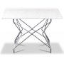 Terrazzo-sohvapyt 75x75 cm - Bianco Terrazzo & Kromattu Star-runko