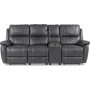 Enjoy Hollywood, shkinen recliner-sohva (Elokuvasohva), kolmen istuttava, oikeanpuoleinen konsoli - Harmaa eco-nahka