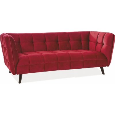 Renae 3-istuttava sohva Wienin punaista samettia