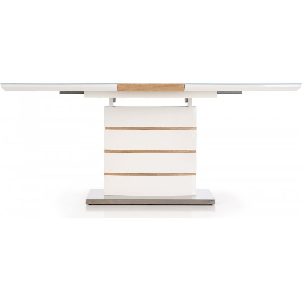 Mervin jatkettava ruokap�yt� 140-180 cm - Tammi / Kiilt�v� valkoinen