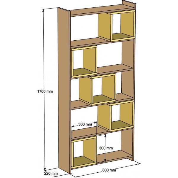 Box kirjahylly - phkin/kerma