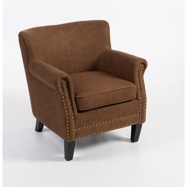 Norberg-nojatuoli ruskeana vintage-tyyliin Norberg-nojatuoli ruskeana vintage-tyyliin