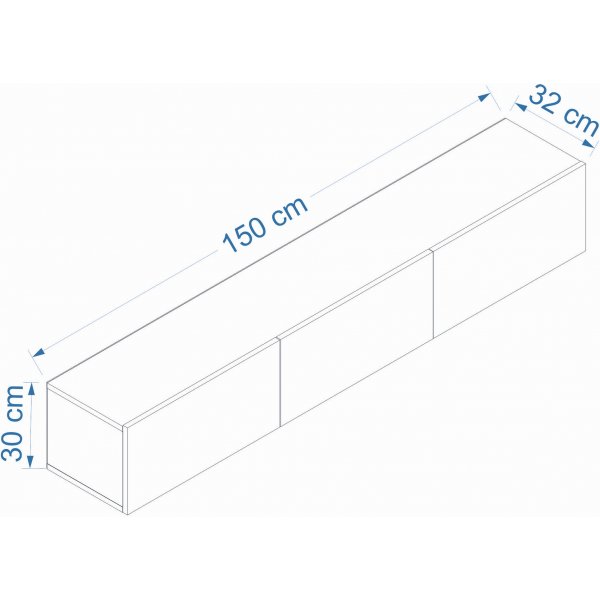 West TV-taso - Valkoinen West TV-taso - Valkoinen