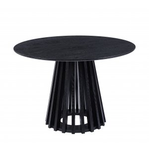 Inez pyöreä ruokapöytä Ø120 cm - Mustaksi petsattu tammi Inez pyöreä ruokapöytä Ø120 cm - Mustaksi petsattu tammi