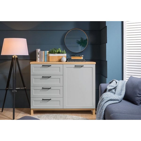 Ameli lipasto - tammi/valkoinen