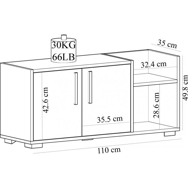 Susanne kenkäkaappi - Valkoinen Susanne kenkäkaappi - Valkoinen