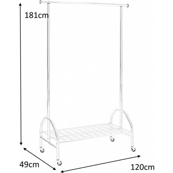 Lea vaateteline - Kenkähyllyllä (pyörillä) Lea vaateteline - Kenkähyllyllä (pyörillä)