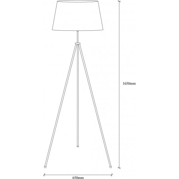 Kolmijalkainen lattiavalaisin - ruskea Kolmijalkainen lattiavalaisin - ruskea