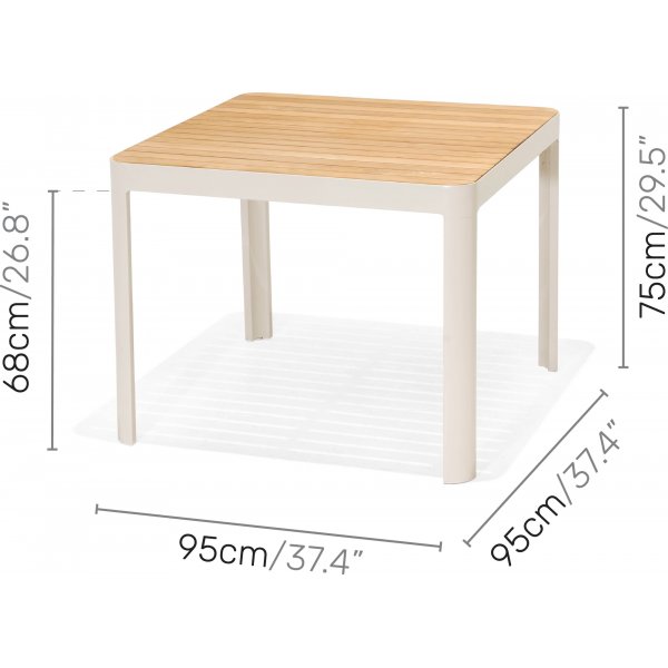 Portaalit ruokailuryhmä 1 - Valkoinen/tiikki Portaalit ruokailuryhmä 1 - Valkoinen/tiikki