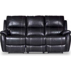 Recliner-sohva Enjoy Chicago (Elokuvasohva) - Kolmen istuttava (sähkö), mustaa keinonahkaa Recliner-sohva Enjoy Chicago (Elokuvasohva) - Kolmen istuttava (sähkö), mustaa keinonahkaa