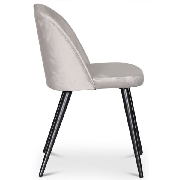 Zeus tuoli - Musta / vaaleanharmaa sametti Zeus tuoli - Musta / vaaleanharmaa sametti