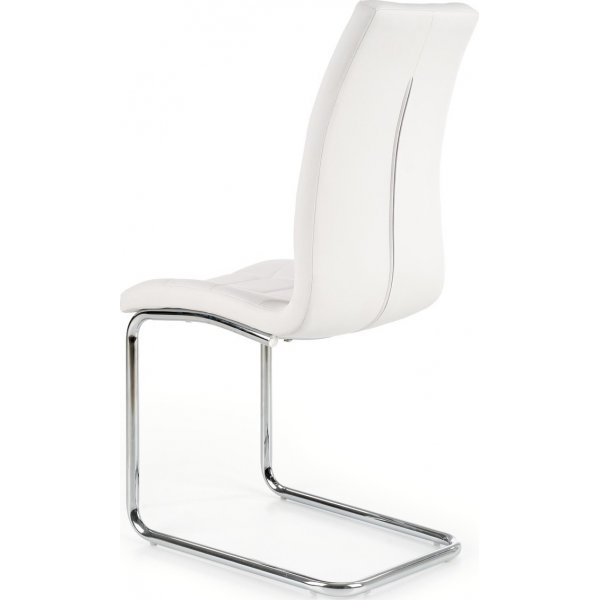 Briana-tuoli - Valkoinen (PU) / Kromi