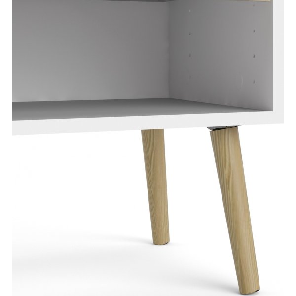 Oslon ypyt - Valkoinen/tammi