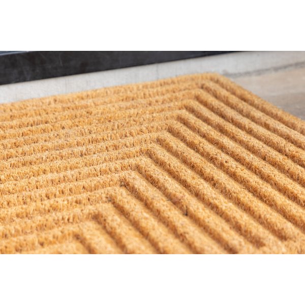 Jon-ovimatto 75 x 45 cm - musta/luonnollinen Jon-ovimatto 75 x 45 cm - musta/luonnollinen