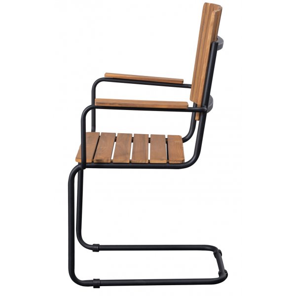 Holmö ulkoruokapöydän tuoli käsinojilla ruskea/musta Holmö ulkoruokapöydän tuoli käsinojilla ruskea/musta