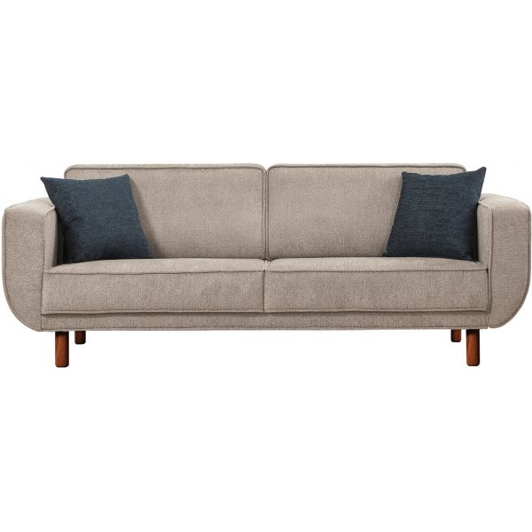 Berjer 3-istuttava vuodesohva - harmaa/pähkinä Berjer 3-istuttava vuodesohva - harmaa/pähkinä