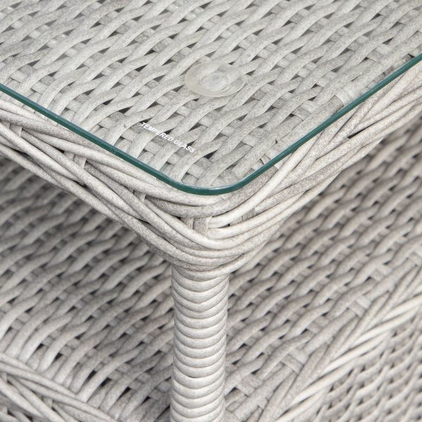 Parvekeryhm; 2 tuolia ja pyt 48 x 48 cm harmaa/rottinki - Tor/Mercury