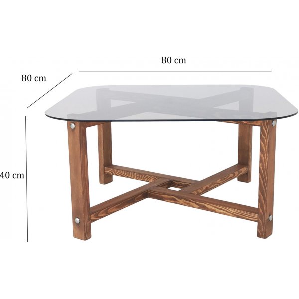 Zen-sohvapöytä 80 x 80 cm - Tammi Zen-sohvapöytä 80 x 80 cm - Tammi