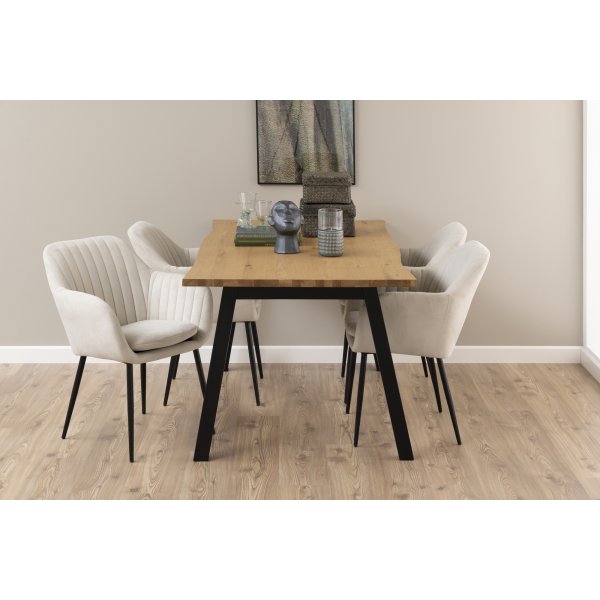 Emilia nojatuoli - beige/musta Emilia nojatuoli - beige/musta