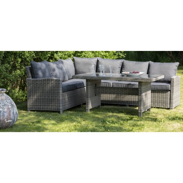 Ylellinen Göteborg-terassikalusteiden ryhmä, pöytä mukana - keinorottinki + Huonekalujen jalat Ylellinen Göteborg-terassikalusteiden ryhmä, pöytä mukana - keinorottinki + Huonekalujen jalat