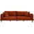 Nero 3-istuttava sohva - punainen