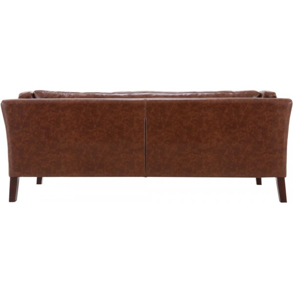 Sohva 3-istuttava ruskea vintage PU 198 cm - Heritage Sohva 3-istuttava ruskea vintage PU 198 cm - Heritage