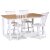 Fr ruokaryhm; ruokapyt 140x90 cm - Valkoinen/ljytty tammi ja 4 valkoista Karl cane -tuolia