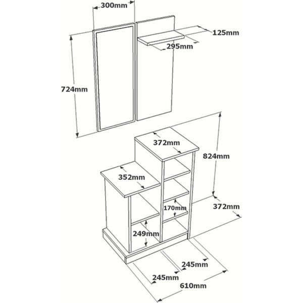Charlotte aulakalusteet - phkin/musta