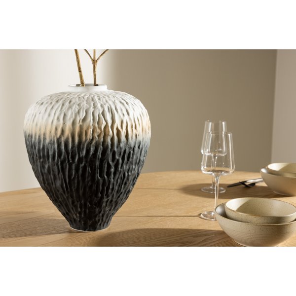 Ruutumaljakko 29 x 34 cm - beige/harmaa/valkoinen