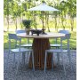 Ruokailuryhm Salt teak: Tiikkipyt noin 120 cm sislten 4 Abbe-tuolia