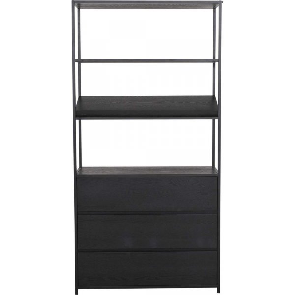 Kirjahylly laatikoilla - Musta Kirjahylly laatikoilla - Musta
