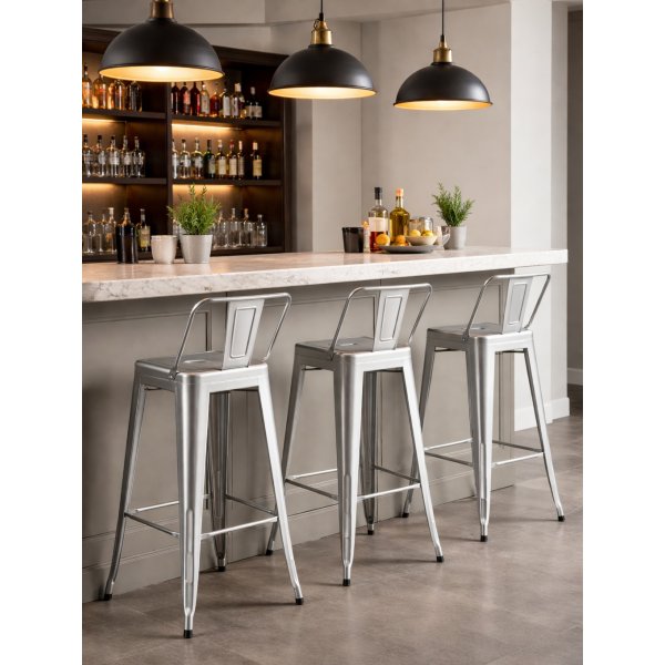 Iris-metallibaarituoli - Istuinkorkeus 76 cm