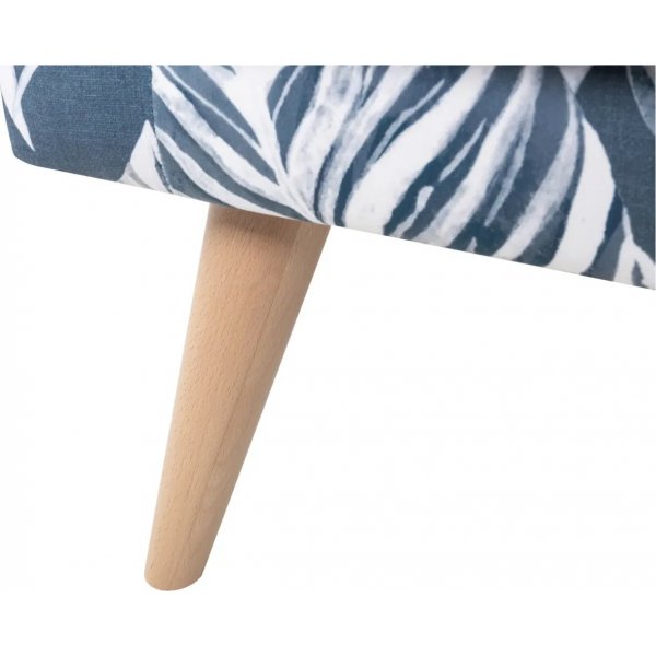 Emilly-nojatuoli - Sininen/valkoinen