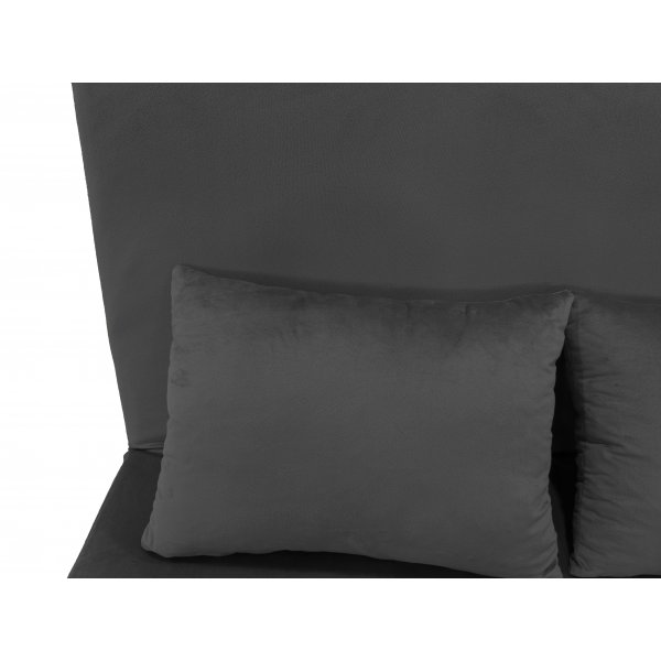 Vuodesohva Helsingborg - Tummanharmaa sametti | 193 cm