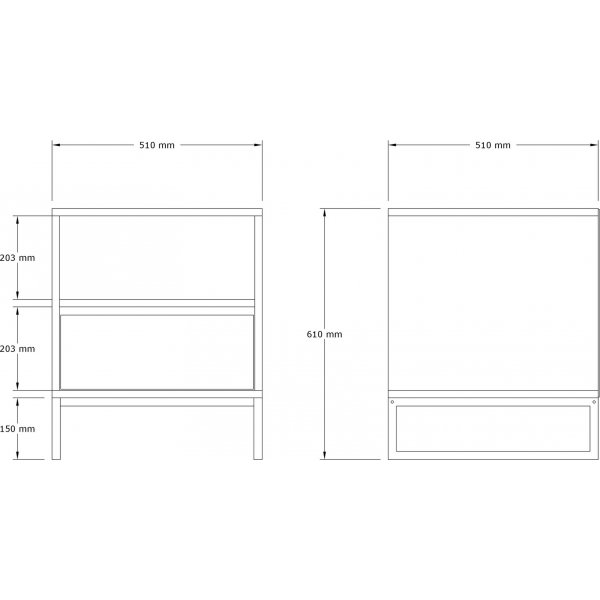 Lindau yöpöytä - valkoinen Lindau yöpöytä - valkoinen