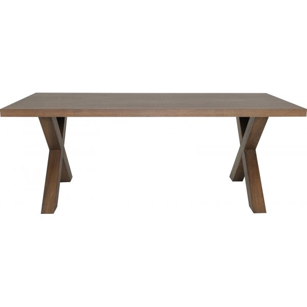 Zion ruokapyt 200 x 100 cm - Ruskea ljytty tammiviilu