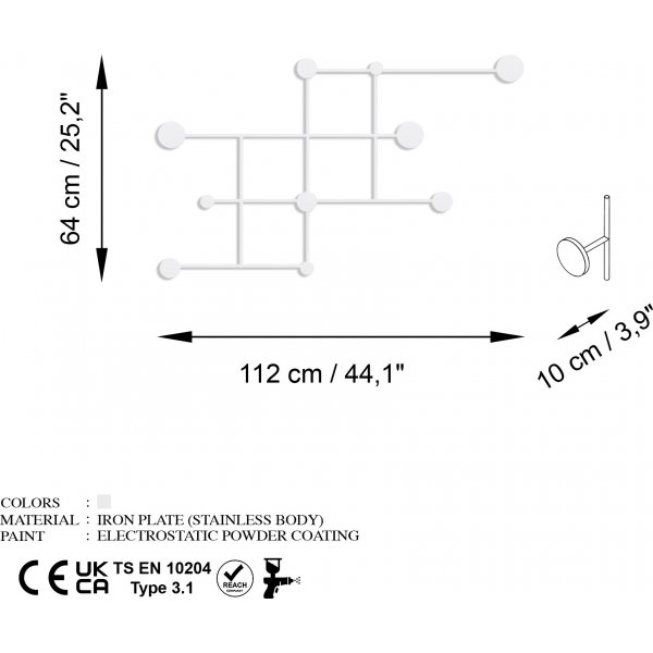 Fatara vaateripustin - valkoinen Fatara vaateripustin - valkoinen