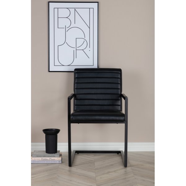 Fortina tuoli ksinojilla - Musta PU